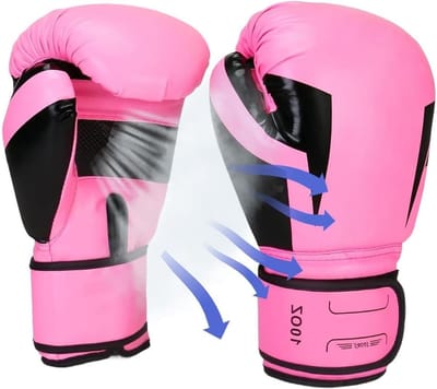 Bokshandschoenen Dames - Vechtsport Handschoenen - Training en Sparring - Schokabsorberende Voering - 26.5 x 14.5 cm - Zwart