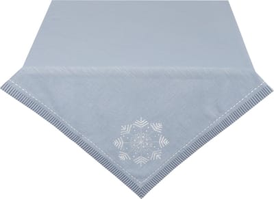 Clayre & Eef Tafelkleed WIW03 130*180 cm Grijs Katoen sneeuw Tafellaken Tafellinnen Tafeltextiel