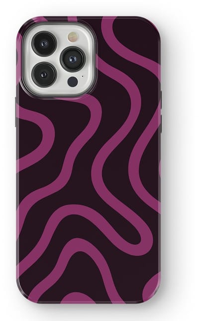 DripCase Curvy Lines Hoesje geschikt voor iPhone 13 Pro Max | Backcover met Mag | Design Tough Case geschikt voor iPhone 13 Pro Max Velvet Mood