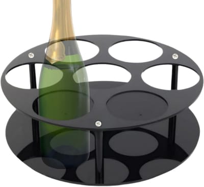 Famanu – Siroop- en flessenrek voor aanrecht – 2-traps houten organizer voor koffiebar en minibar