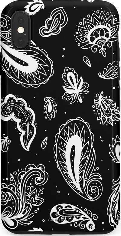Casetastic Hoesje Geschikt voor Apple iPhone Xs Max - Stijlvolle Beschermende Duo-layer Case - Paisley pracht