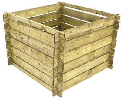 Houten compostbak voor tuin - Groen geïmpregneerd