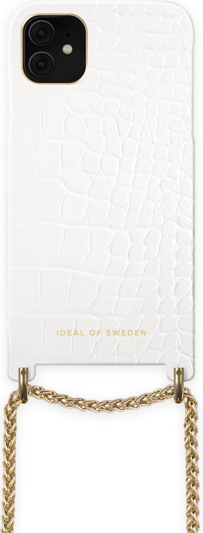 iDeal of Sweden Lilou Necklace Case White Croco iPhone 11 / XR