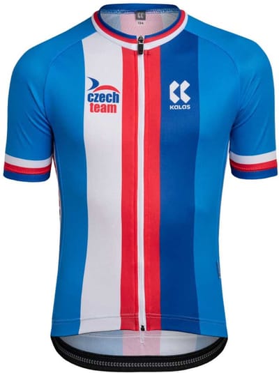Kalas Czech Team Korte Mouw Wielertrui Veelkleurig 128 cm Jongens,Meisjes