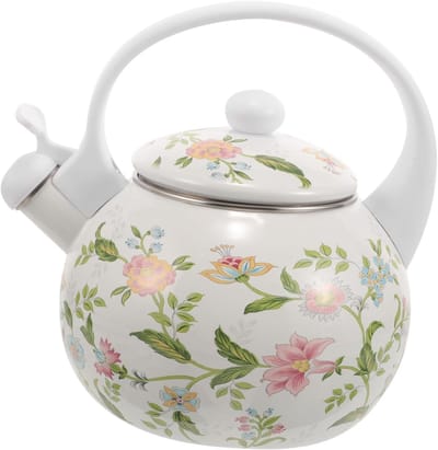 Emaille Waterketel - Theeketel Pijp - Water Koken - Geschikt Inductie Gas - 2.2 Liter - Meerkleurig