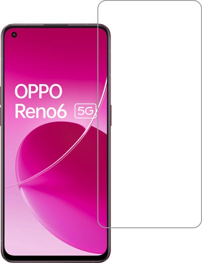 Screenprotector - Geschikt voor OPPO Reno 6 - Extra Sterk - Gehard Glas - Beschermglas - Tempered Glass - Screen Protector