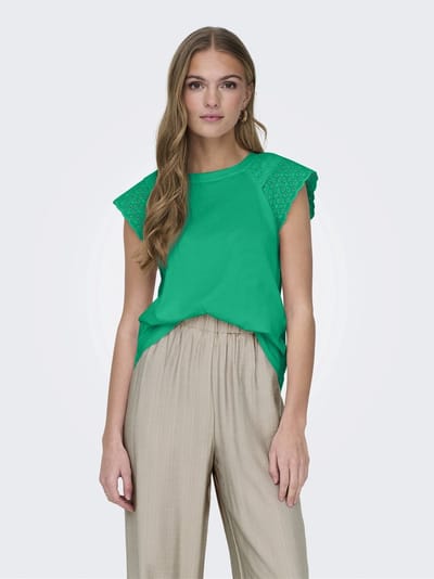 Only T-shirt Onlxiana Life S/s Mix Top Jrs 15319632 Deep Mint Dames Maat - XS