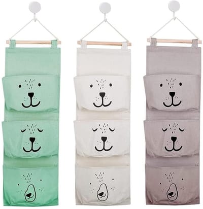Dailygoods- Opbergzakken Waterdicht - Wandorganizer - Opbergbakken - Lichtgewicht Katoen/Linnen - 20 x 60 cm - Handwasbaar - Wandopberger