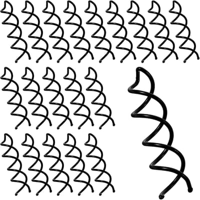 20 stuks Spiraal Haarspelden - 5×1,3 cm - Draaiende Haarspiraal voor Knotten en Chignons - Antikras & Modeaccessoire - Geschikt voor Meisjes en Vrouwen - Zwart