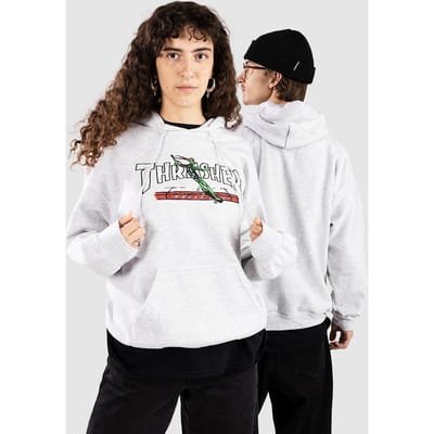 Thrasher Red Curb By Lsd Worldpeace Hoodie grijs