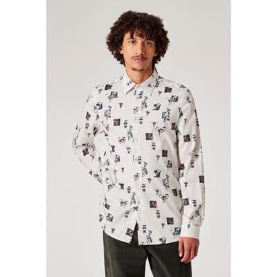 Paul Smith Mens Ls Regular Fit Shirt Off White Größe: L | Casual hemden Outlet | Herren | Weiß