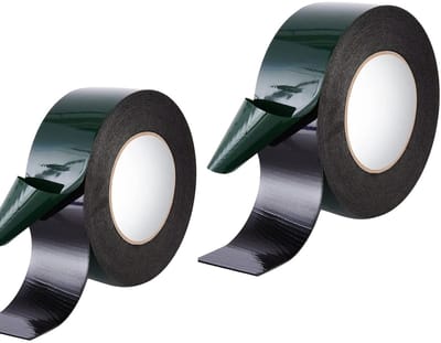 Dubbelzijdige spons tape met sterke hechting - waterdichte montage tape voor LED, interieur en decoratie - 2 rollen