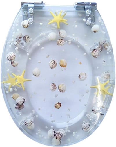 Toiletbril - Zitting Deksel - Badkamer Decoratie - Soft Close Scharnier - Standaard Maat - Transparant