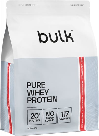Bulk Pure Whey Protein (1800g) Strawberry - Eiwitten - Wei-eiwit concentraat