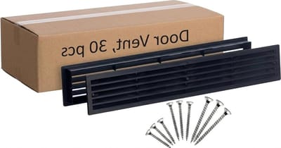 Deurventilatierooster 30 stuks - Kunststof rooster - Luchtstroom creëren - Dubbelzijdig ontwerp - 450 x 92 mm - Zwart