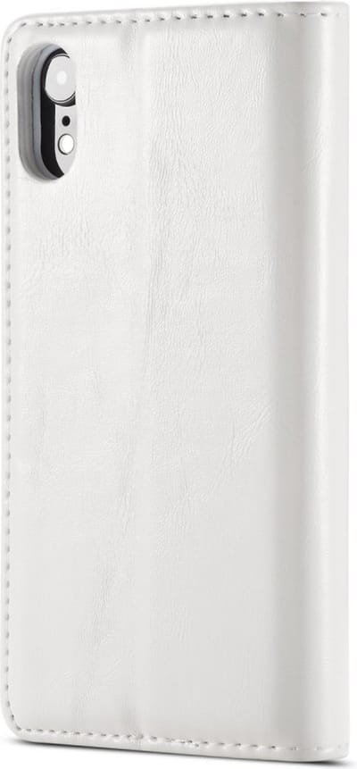 Caseme Kunstleer Wallet pasjeshouder hoesje geschikt voor iPhone XR case - wit