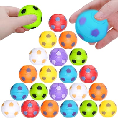 12 STUKS Fidget Spinners Voetbal Speelgoed voor Kinderen Stressbal Bureau Speelgoed Feestartikelen Goodiebag Vullers Cadeaus voor Kinderen Volwassenen blue
