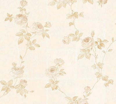 KLASSIEK TEGELMOTIEF MET ROZENRANKEN BEHANG | Franse Stijl - brons beige crème - A.S. Création Château 5