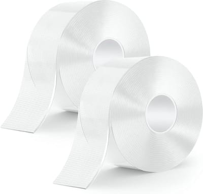 Dubbelzijdig plakband nano-tape extra sterk - 2 rollen herbruikbaar transparant nanoband voor tapijt-foto-muur - binnen en buiten gebruik - 3 cm x 5 meter