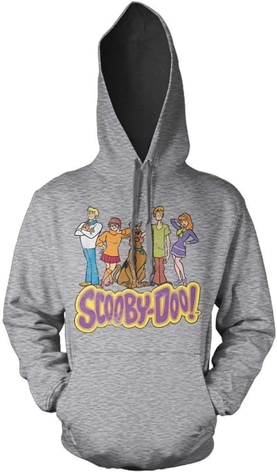 Team Scooby Doo -hoodie in distressed-look Heather-grijs
