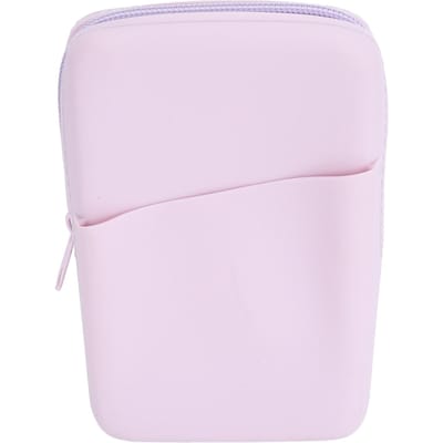 Siliconen Waterfles Tas Ritsvak Waterbestendig Verstelbare Antislip Riem Buitenkant white