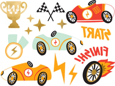 PartyDeco - Tattoo Race Auto