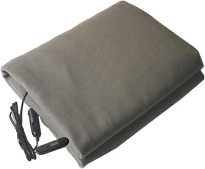 Yeeda Verwarmde elektrische deken, 100 x 60 cm, draagbare elektrische deken, elektrische deken werpcampingdeken voor volwassenen, kinderen thuis autorit, multifunctionele USB-snelverwarmingsdeken