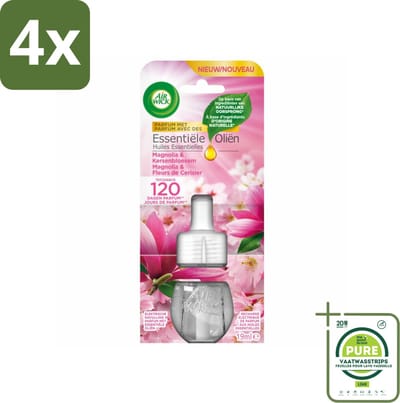 Air Wick - Essential Oil Refill - Ocean Mist & Lotus Blossom - Voordeelverpakking - 4 stuks - Luchtverfrisser - Geur
