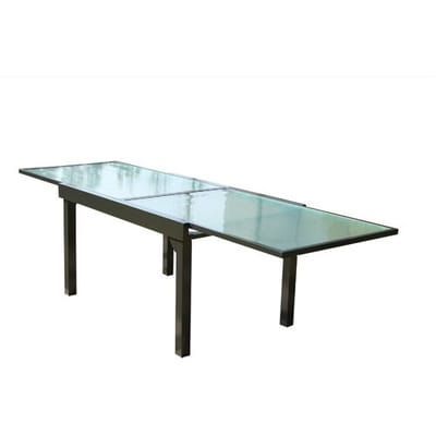 Concept-Usine Uitschuifbare tuin tafel 270 cm van aluminium BRESCIA in antraciet grijs