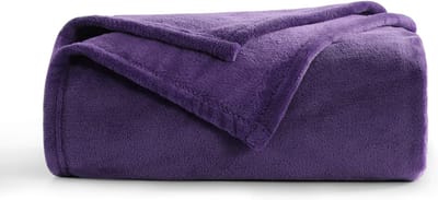 Extra Zachte Fleece Deken 150x200 cm Paars - Warm Flanel Plaid voor Bank en Bed