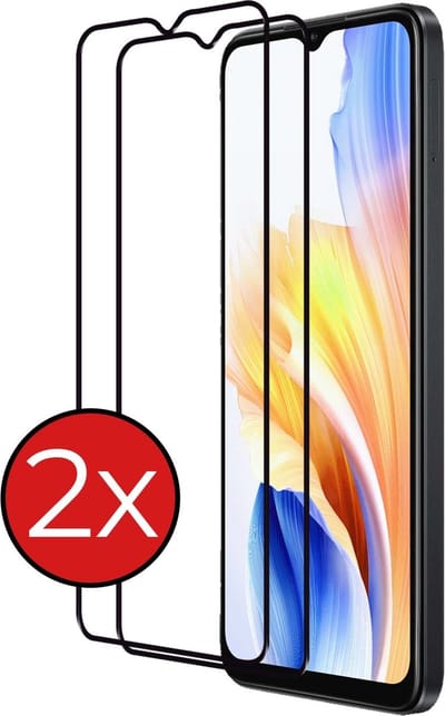 Screenprotector - 2 Stuks - Geschikt voor OPPO A38 - Full Cover - Beschermglas - Gehard Glas - Tempered Glass - Screen Protector