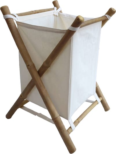 sweeek - Opvouwbare wasmand van bamboe en stof