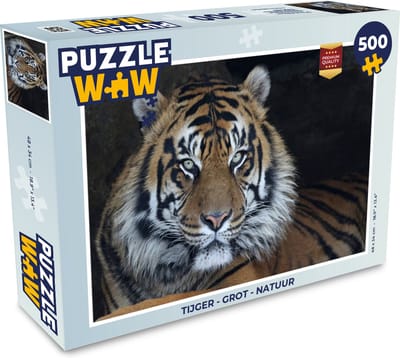 Puzzel Tijger - Grot - Natuur - Legpuzzel - Puzzel 500 stukjes