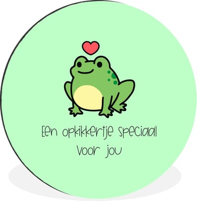 WallCircle - Wandcirkel - Muurcirkel - Sterkte - Quotes - Dieren - Opkikker - Aluminium - Dibond - 30x30 cm - Binnen en Buiten