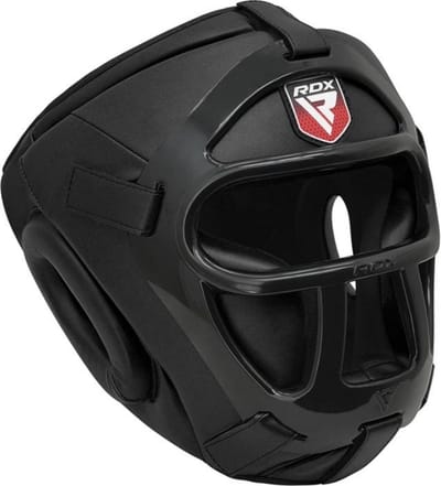 RDX Sports T1 Hoofdbeschermer Met Verwijderbare Gezichtskooi Zwart - Extra Large - Kleur: Zwart - Boksen - Boks Bescherming - Bokshelm