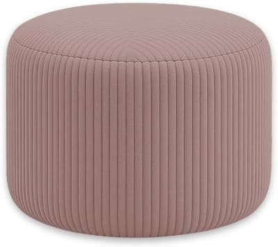 Zitzak Kruk - Voetenbank Zitje - Ontspannen Zitten - Afneembare Hoes - 60 x 60 x 35 cm - Lichtroze