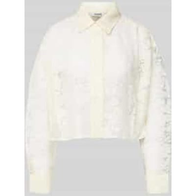 Regular fit overhemdblouse in semi-transparant design, model 'Emele'