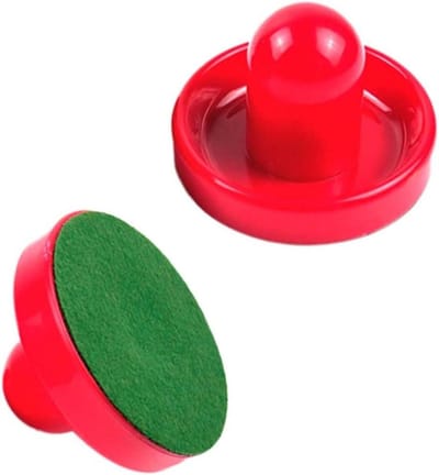 Air Hockey Paddles - Pushers Pucks - Tafelspel - Ergonomisch Ontwerp - 9.6 x 6 x 3 cm - Rood