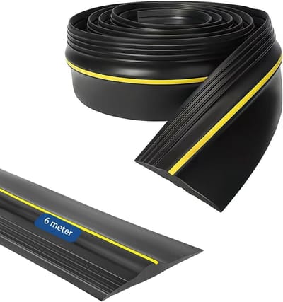 Weerbestendige Rubber Dorpel voor Garagedeuren van 6 Meter, Houdt de Garage Droog en Schoon met Duurzame Rubberafdichting