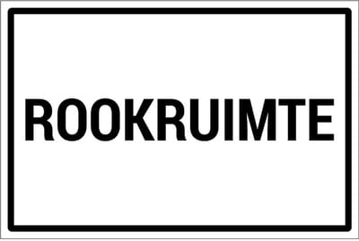 Rookruimte sticker | 18 x 12 cm