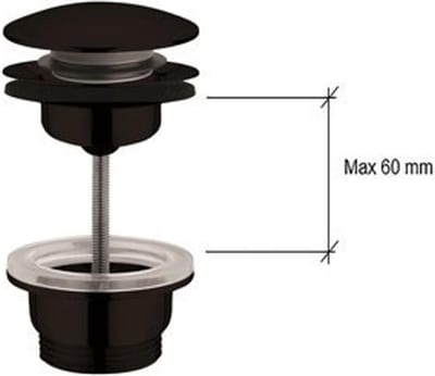 Plieger Roma afvoerplug - 2 in 1 design - 1 1/4 - Mat zwart