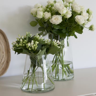 Hakbijl Glass Bloemenvaas Donna - transparant - glas - 17 x 24 cm - home-basics vaas