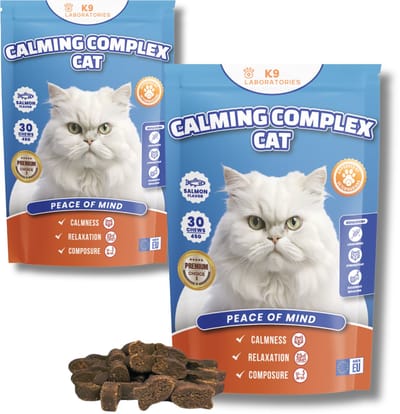 Anti-stress voedingssupplement voor katten - Bij stress, angst, agressie - 60 stuks - Antistressmiddel Kat - Kattensnoepjes - Kalmeringsmiddel kat - Anti stress kat - Stressvermindering voor katten
