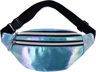 Heuptas - Holografisch Blauw | PU Leder | 22 x 12 x 7 cm | Fashion Favorite
