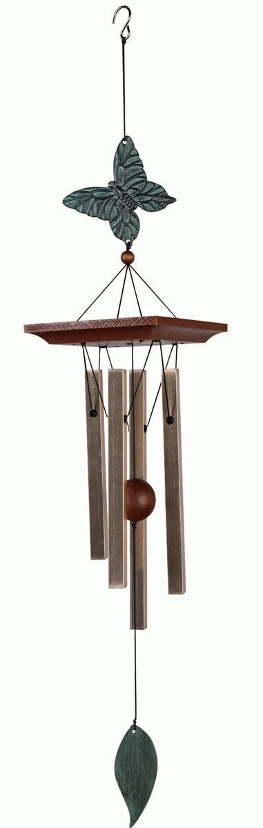 Windgong vlinder windorgel 62CM Gestemde klankbuizen Aluminium Brons