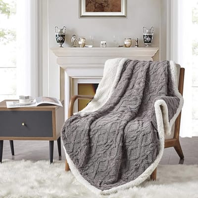 Dikke Sherpa Fleece Deken - Gezellige Warmte voor Bank en Bed (127 x 152 cm) - Perfect voor Camping en Reizen