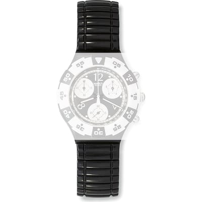 Swatch Plastic - Auto/Scuba/Chrono - SA/SC/SD/SE/SH/SO/ST ASEB100 SEB100 Black Jack Large Horlogeband