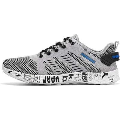 Heren Aqua Schoenen Ademend Trekking Waden Strand Sneldrogende Waterschoenen Outdoor Schoenen Water Sneakers Heren Hardloop Sandalen 47 grijs
