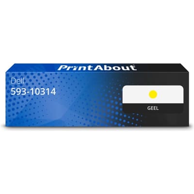 PrintAbout huismerk Toner 593-10314 (FM066) Geel Geschikt voor Dell
