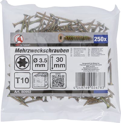 BGS Multischroeven Torx T10 3,5 x 30 mm 250 stuks